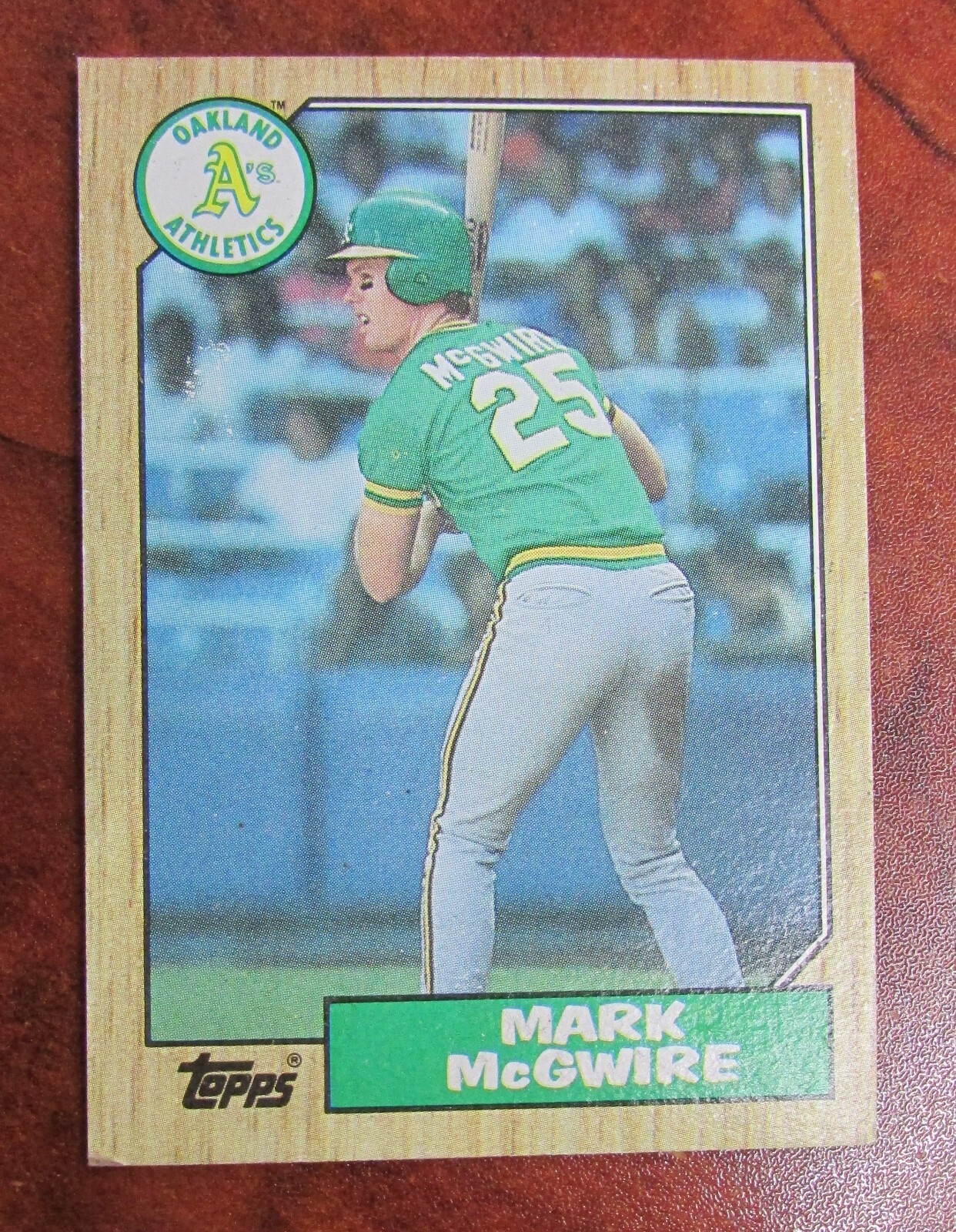1987 TOPPS #366 MARK MCGWIRE RC BASEBALL CARD OAKLAND ATHLETICS