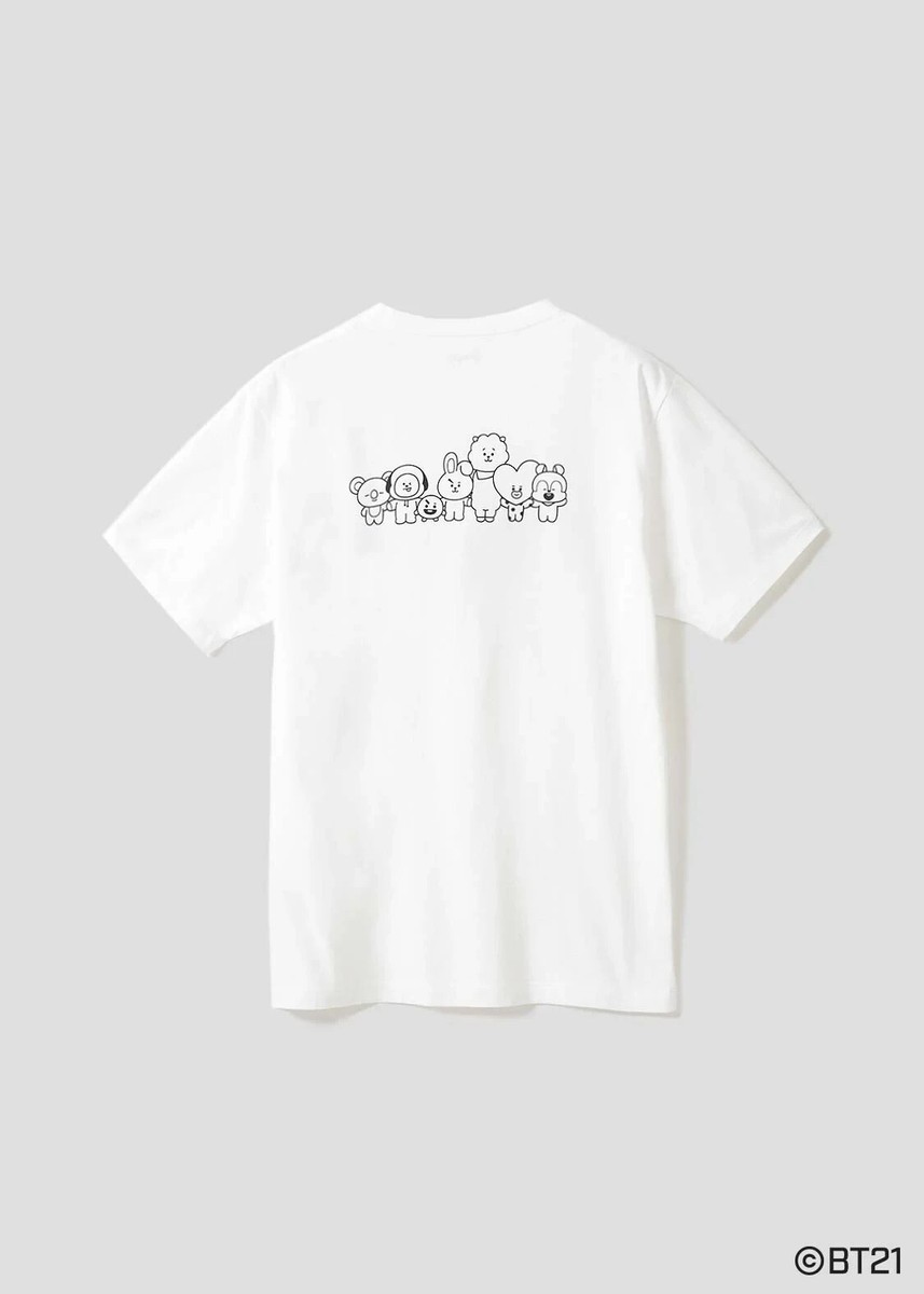 graniph BTS BT21 バックショットTシャツ XXL Graniph] BT21 Backshot | T-shirt Size SS ~ XXL White From JP