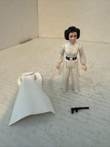 Vintage 1977 Star Wars Princess Leia Actionfigur KOMPLETT mit Original Waffe