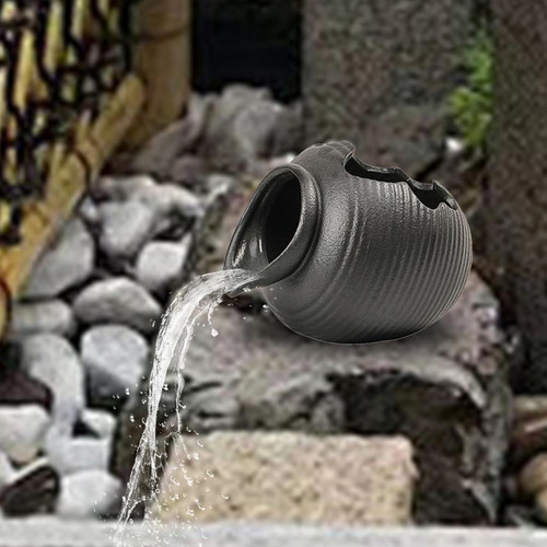 Waterfall Water Fountain Jar Clay Pot Open Water Tank for Garden Outdoor - Picture 5 of 7