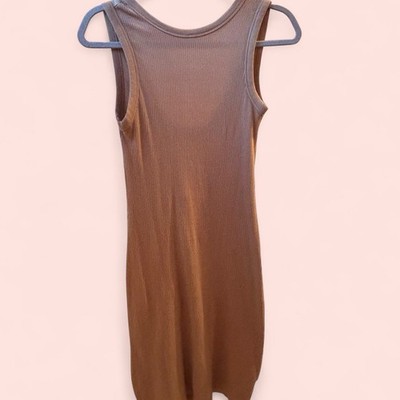 Tan ribbed bodycon dress from RD Style
