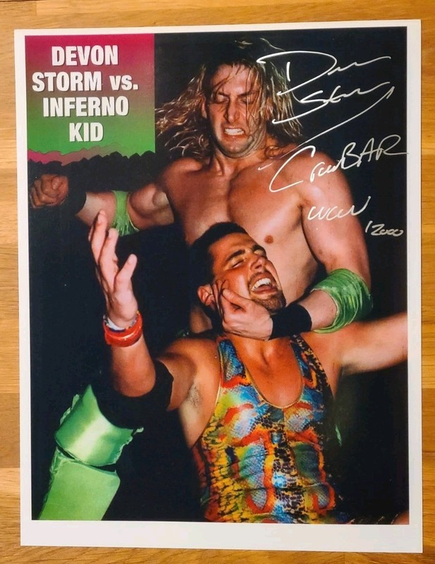 CROWBAR DEVON STORM signed 8 X 10 photo WCW ECW WWE AEW pro wrestling autograph