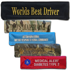 Custom Embroidered Seatbelt Covers