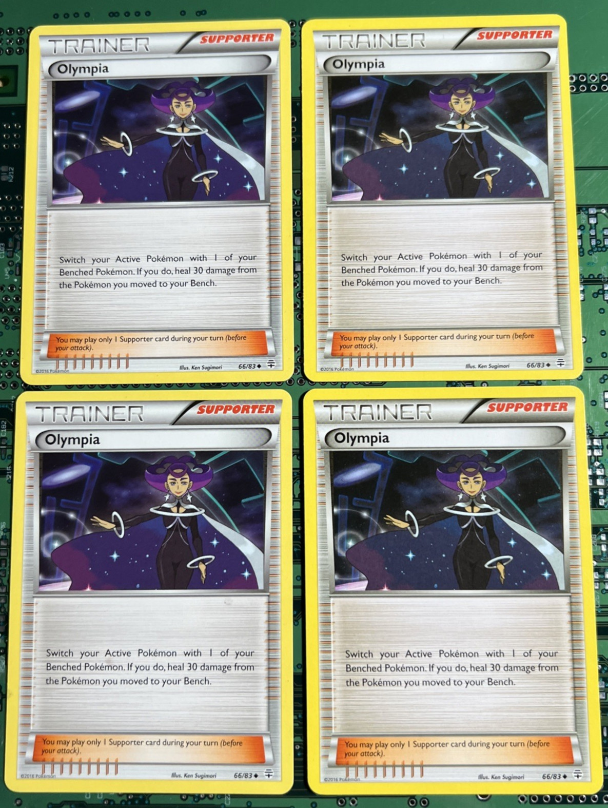 Olympia 66/83 Generations Pokemon Card Trainer Supporter Non-Holo LP 4