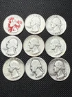$2.25 FV- 9 Washington Quarters 90% Silver | 1.63 ASW | Sigma Tested