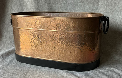 Beaten Copper Pot Approx 17''L x 8.5''W x 8.5''H (Oblong)