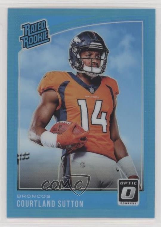 2018 Donruss Optic Rated Aqua Prizm 218/299 Courtland Sutton #162 Rookie RC 8k4
