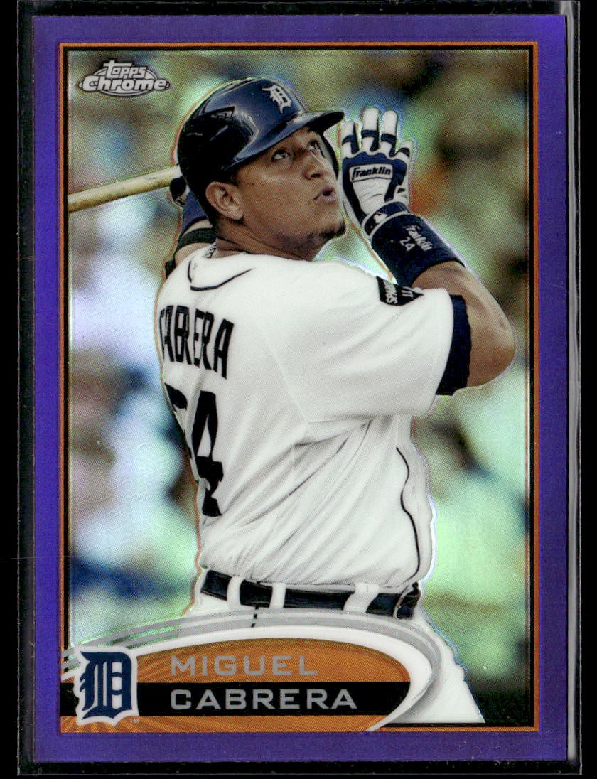 2012 Topps Chrome #130 Miguel Cabrera Purple Refractor