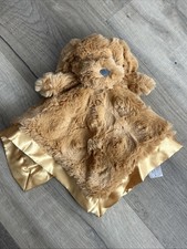Cloud Island Brown Golden Doodle Puppy Dog Security Blanket Satin Lovey 14  