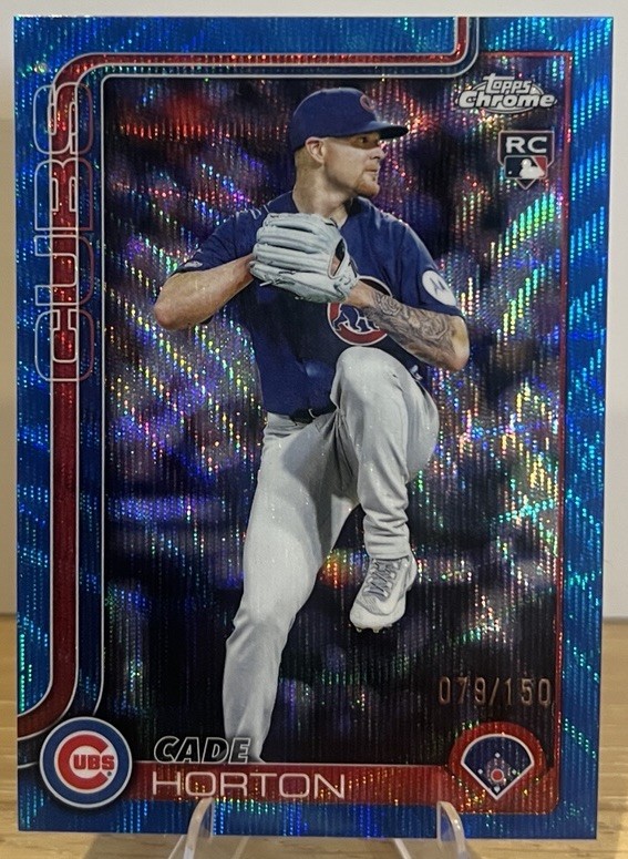 2025 Topps Chrome Update - Cade Horton #USC63 Blue Wave Refractor /150 (RC)