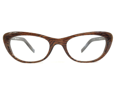 J.F. Rey Eyeglasses Frames ANITA CO92 Brown Tiger Stripes Gold Glitter 50-18-140