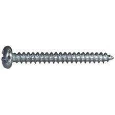  8 x 1-1/2" Zinc Plated Steel Combo Pan Head Sheet Metal Screws