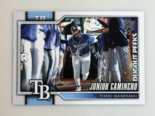 2026 Topps Junior Caminero Dugout Peeks SSP Super Short Print 328 Tampa Bay Rays