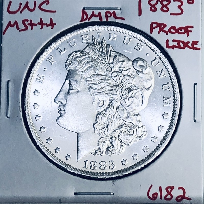 1883 O BU GEM MORGAN SILVER DOLLAR UNC MS+++ DMPL U.S. MINT RARE COIN 6182