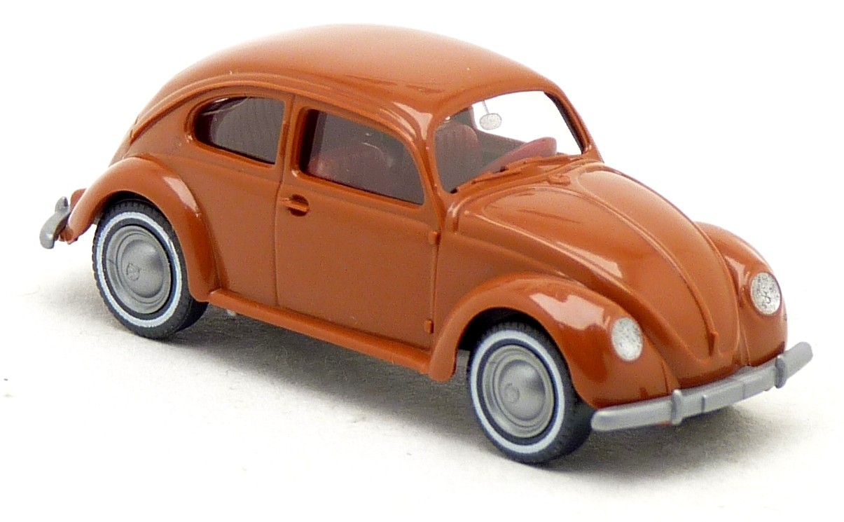 Wiking 8300514 - VW Volkswagen Brezel Käfer 1200 rot braun PKW Modell 1:87 H0