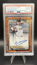 2024 Bowman Draft Kash Mayfield 1st Orange Wave Auto /25 GEM MT 10