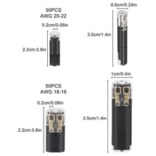 50 PCS Plug-In Quick Wire Connectors, Reusable Clamp Terminal Blocks for Cables