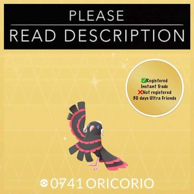 Shiny Oricorio Baile (Instant Registered / 30 days Ultra Friends) - Pokemon Go