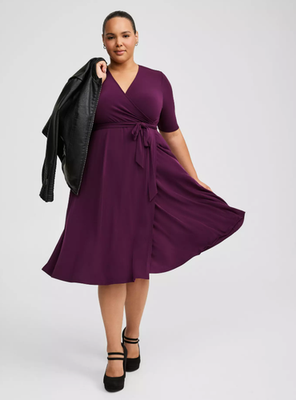 NWT Torrid 6X/30 Midi Studio Knit Surplice Wrap Dress in Winter Bloom Stretch | eBay NWT Torrid 6X/30 Midi Studio Knit Surplice Wrap Dress in Winter Bloom Stretch | eBay