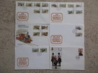 ISLE OF MAN - 1988 - 91 DEFINITIVE SET OF 6 FIRST DAY COVERS TO £2, FDI CANCELS