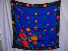 Vintage Pierre Balmain Paris Silk Scarf Embossed Beauty 34" x 34" Breathtaking 