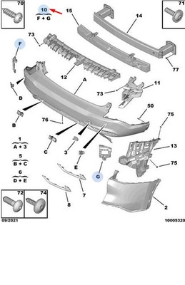CITROËN C5 X Näherungssensor Träger Montage hinten YL01870780 NEU ORIGINAL