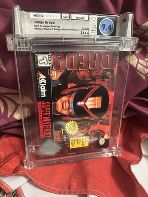 Acclaim Judge Dredd Nintendo SNES Cartridge Case WATA Certified Sealed 9.4 A++