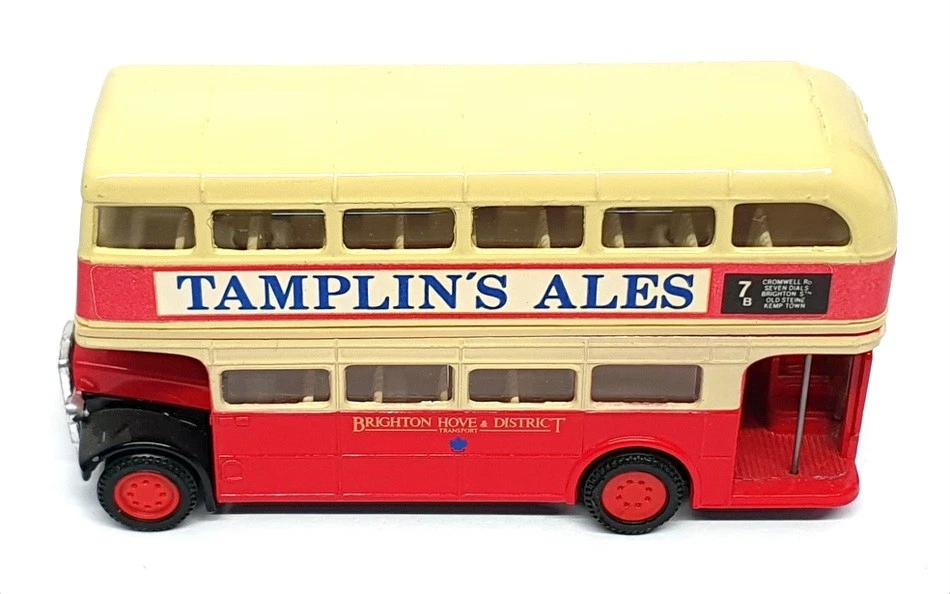 Corgi 12cm Long Diecast D599 - AEC Bus R7B Hove Station - Red/Cream - Image 4 of 4