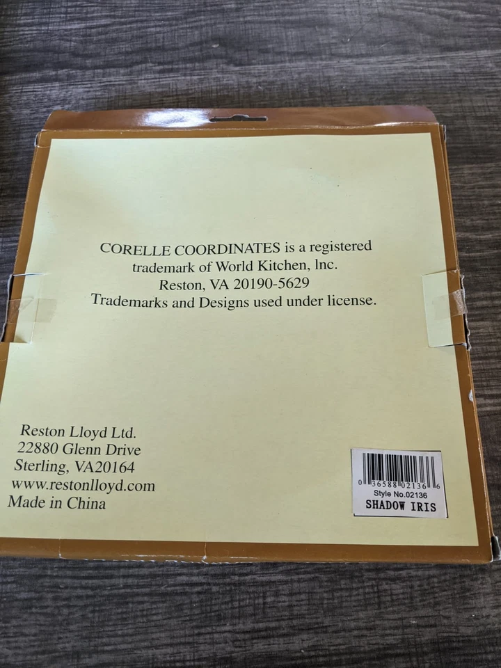 CORELLE COORDINATES RARE SHADOW IRIS 8 INCH FOOTED TRIVET NEW FREE USA SHIPPING - Image 4 of 4