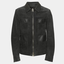 Tom Ford Dark Grey Suede Field Jacket S