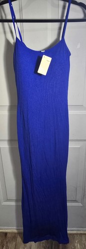 Popilush Shapewear Modal Slimming Maxi Slip Dress Blue Womens Size Med