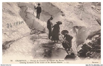 BASP9-0974-74 - Chamonix - Passage von der Treppe zum Glacier des Bossons