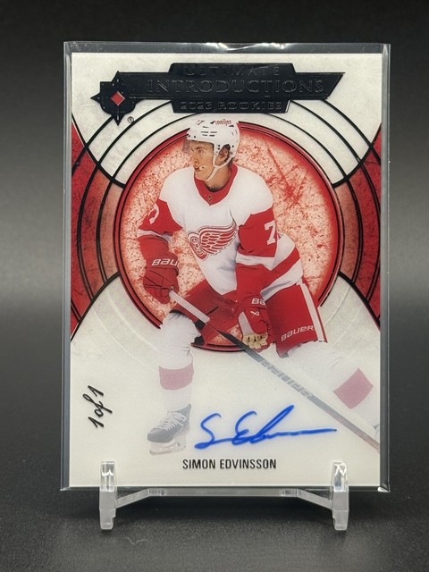 2023-24 Upper Deck Ultimate Introductions RC Auto Simon Edvinsson 1 Of 1 1/1