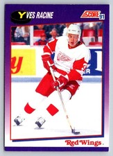 Yves Racine 1991 Score #158 Detroit Red Wings Hockey Card