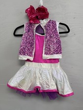 A Wish Come True Girl's Good Day 2 piece pink purple dance costume Size MC