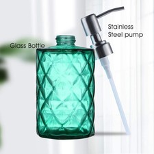 2 Pcs Glass Empty Bottle Hand Soap Dispenser Shampoo Storage Sub