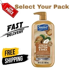 Suave Essentials Gentle Body Wash, Cocoa Butter & Shea, All Skin Types, 30 oz