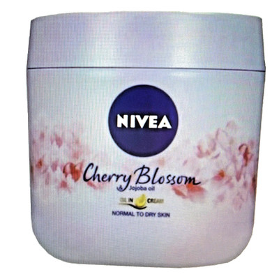 2  NIVEA BODY CREAM Cherry Blossom  & Jojoba Oil 13.52 oz (2) Oil In Cream