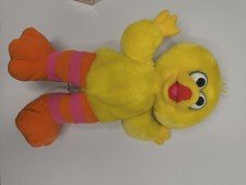 Tyco Sesame Street Big Bird Medium Plush Toy 1997 Yellow Orange Pink Washable