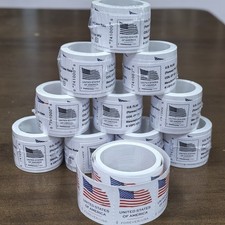40 rolls of 100 2025 Free Shipping Forever Stamps USPS Flag - Total 4000