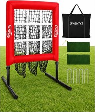 9 Hole Pitching Net with Strike Zone Improve Baseball Softball Accuracy