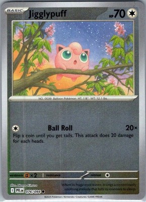 Jigglypuff Reverse Holo Common ME02: Phantasmal Flames 076/094 NM