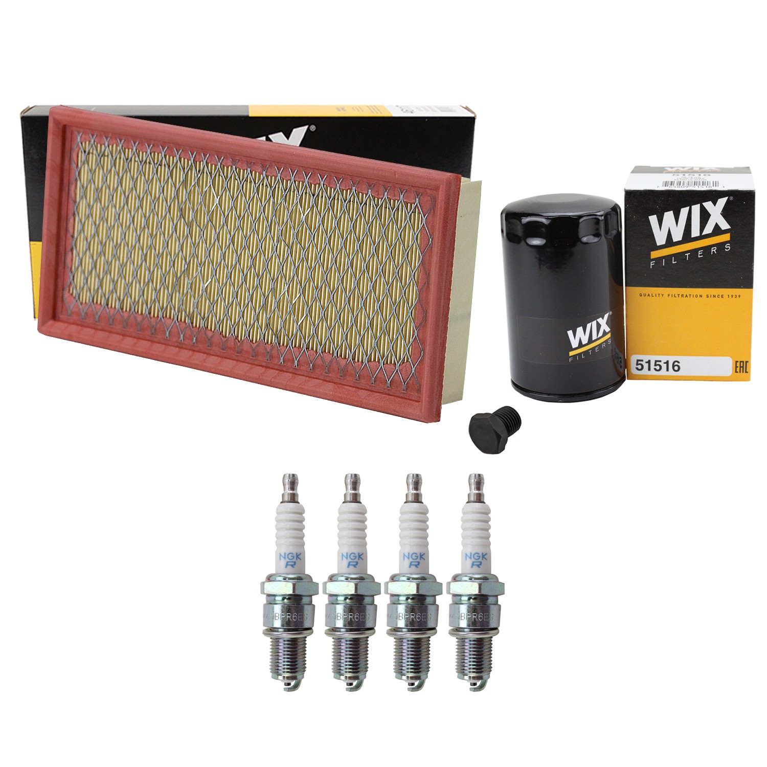 Wix Engine Air Oil Filter  NGK 4 Standard Spark Plug Kit for Cabriolet Jetta L4