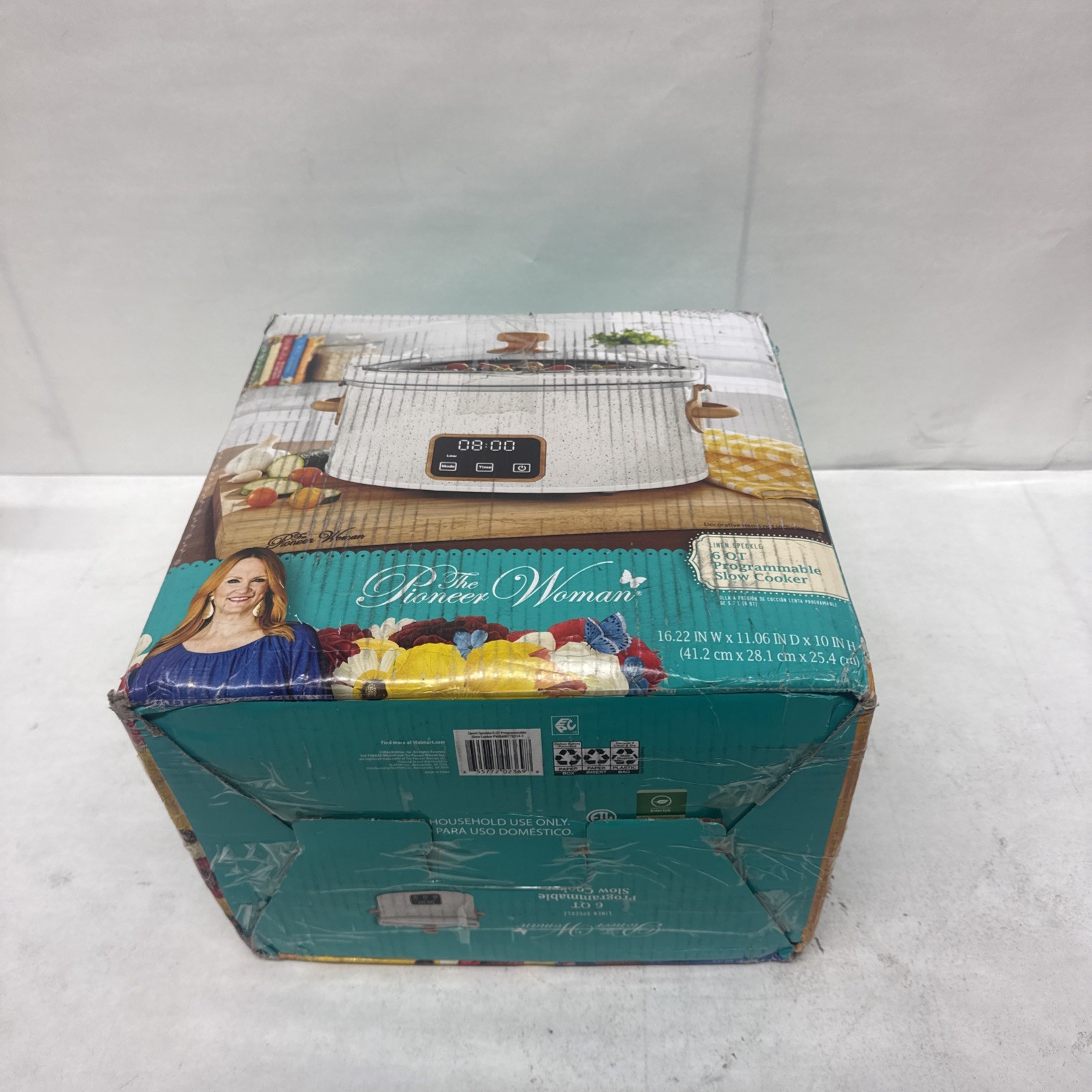 Pioneer Woman White SPECKLE ~ 6 Qt ~ Digital Slow Cooker ~ Crock Pot Locking Lid