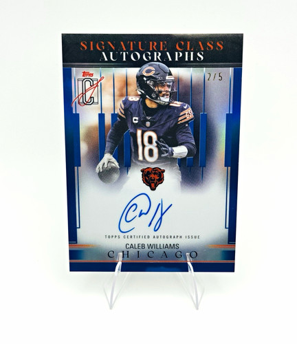 2025 Topps Signature Class Caleb Williams Bears Auto BLUE REFRACTOR /5 SCL-CW