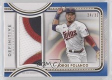 2022 Topps Definitive Collection Jumbo Relic Blue 24/30 Jorge Polanco 6fs