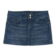 American Eagle Denim Low Rise Micro Mini Skirt 0 Preppy Mall SoCal Festival Y2K