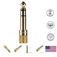 Lightweight 24K Gold-Plated 6.35mm to 3.5mm Audio Connector for Best Quality