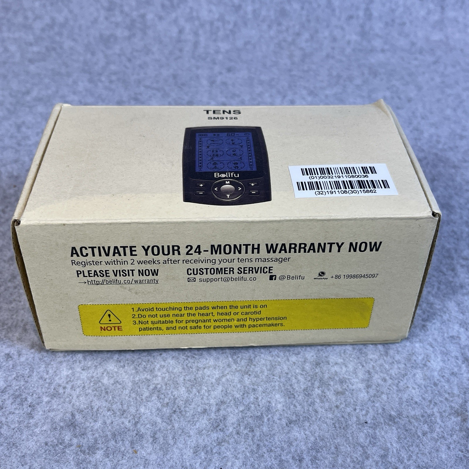 Belifu SM9126 Dual Channel TENS Massager EMS Unit 24 Modes Muscle Stimulator