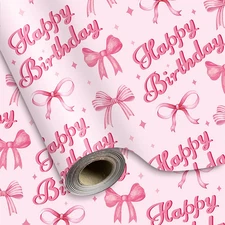Jarthenaamcs Happy Birthday Wrapping Paper Mini Roll 17In X 32.8Ft Watercolor 